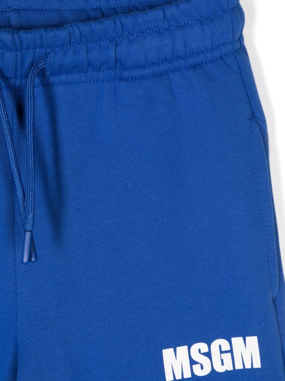 Pantaloni da tuta per bambino MSGM Kids blu con stampa logo - Rubino Kids