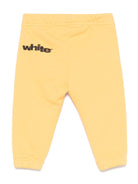 Pantaloni di tuta con stampa grafica per neonato Off - White Kids giallo con polsini elasticizzati - Rubino Kids