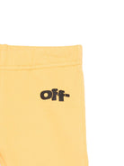 Pantaloni di tuta con stampa grafica per neonato Off - White Kids giallo con polsini elasticizzati - Rubino Kids