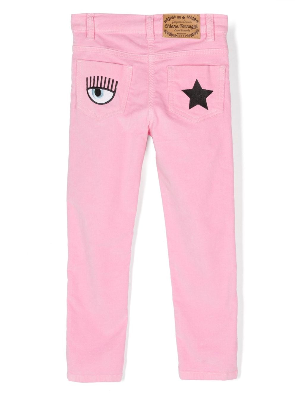 Pantaloni dritti con applicazione - Rubino Kids