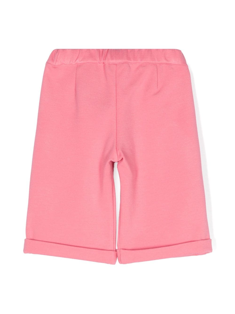 Pantaloni dritti con monete incise per neonata Balmain Kids rosa con gamba dritta - Rubino Kids