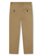 Pantaloni dritti per bambino BOSS Kidswear beige con due tasche laterali - Rubino Kids