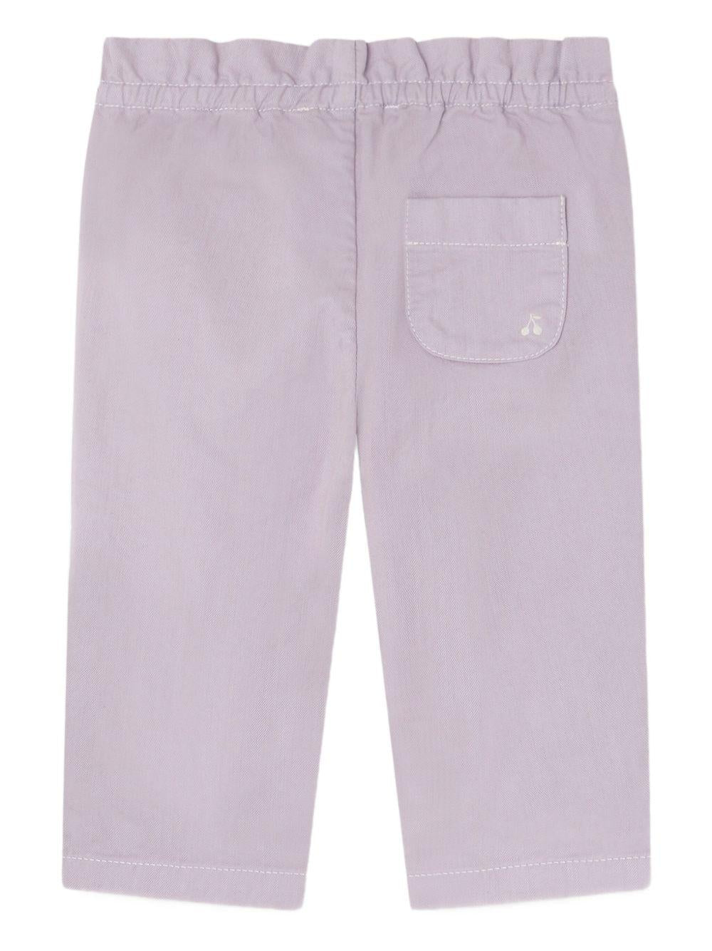 Pantaloni Luciole per neonata Bonpoint viola con tasca posteriore - Rubino Kids