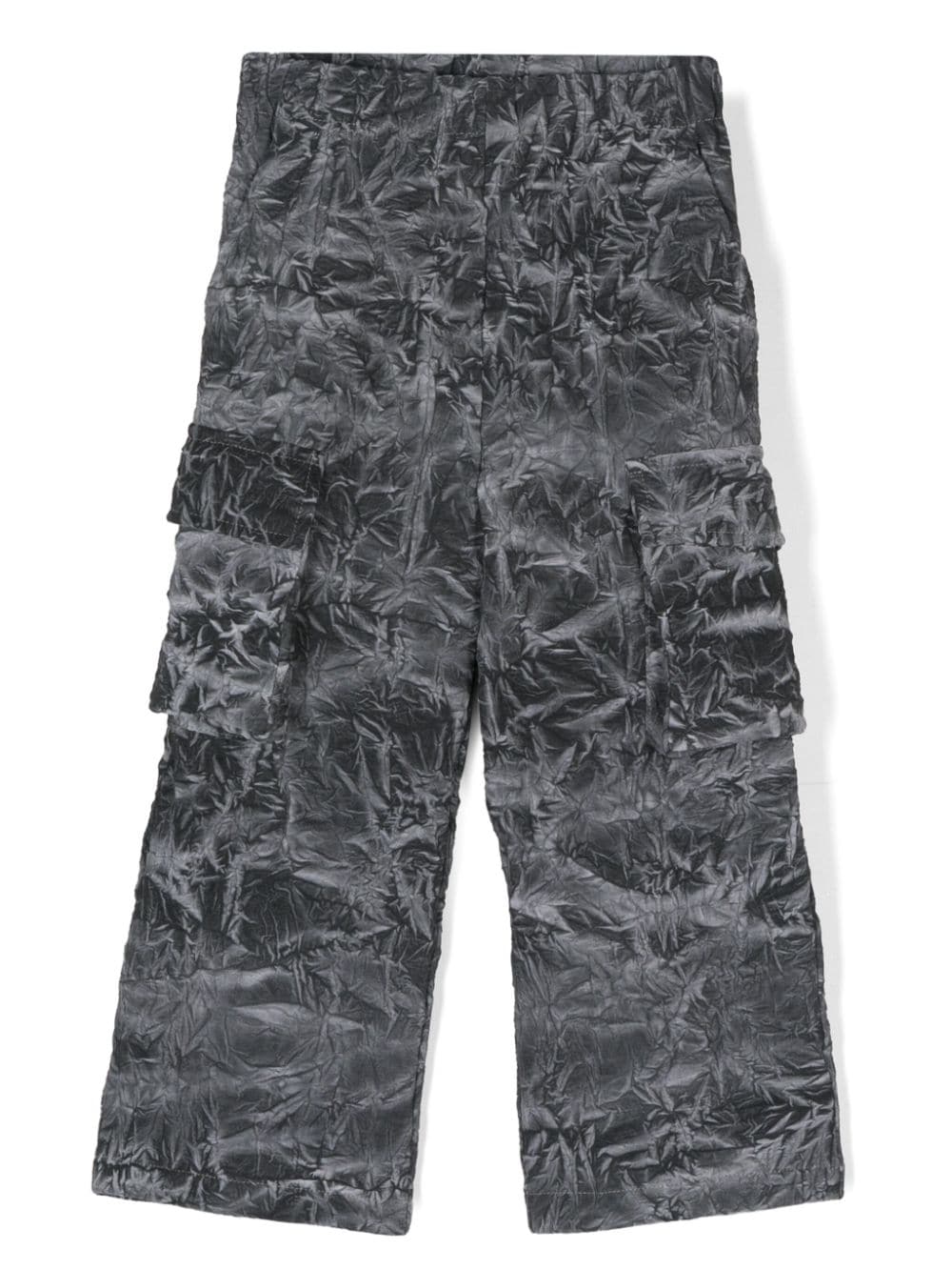 Pantaloni Patrick grigio per bambina con effetto stropicciato Douuod Kids - Rubino Kids