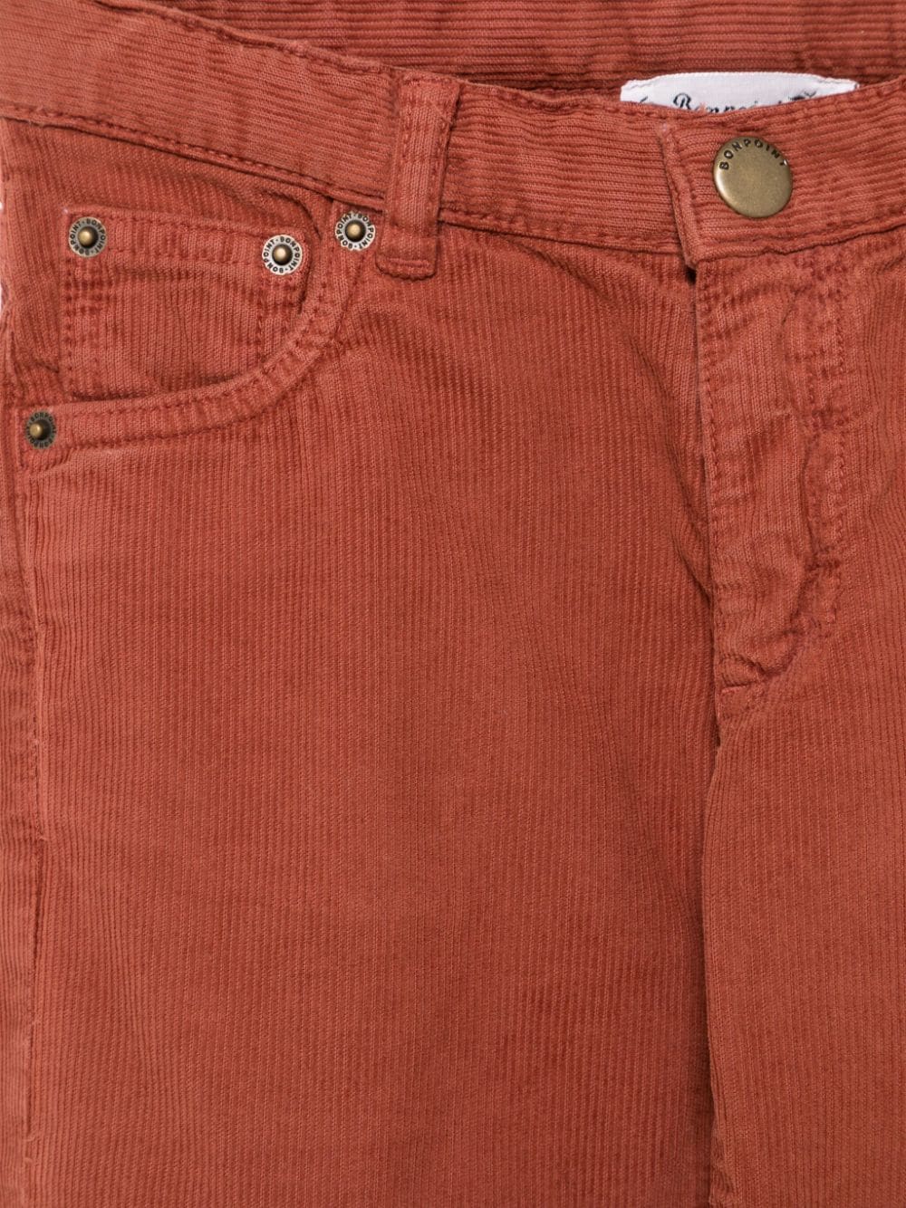 Pantaloni per bambina Bonpoint Dewey rosso corallo in velluto - Rubino Kids