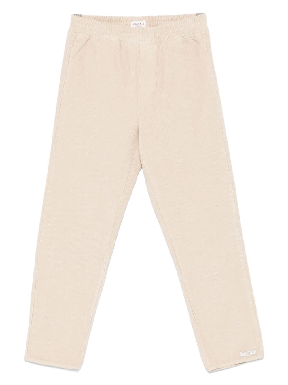 Pantaloni per bambina Donsje beige in velluto a coste - Rubino Kids