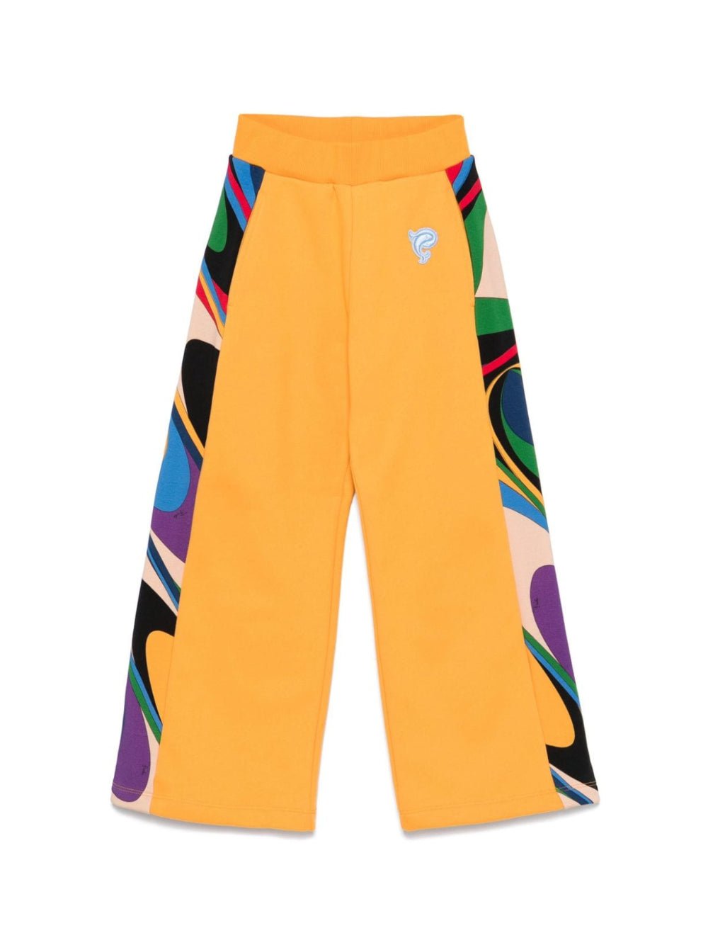 Pantaloni per bambina Emilio Pucci Junior arancione stampati Iride - Rubino Kids