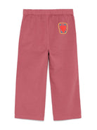 Pantaloni per bambina JELLYMALLOW rosa magenta con stampa Love - Rubino Kids