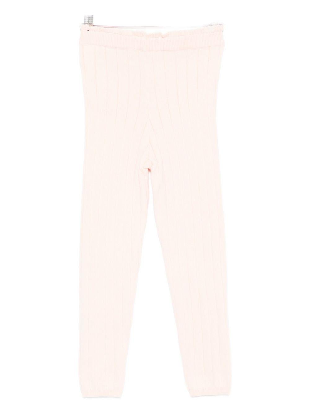 Pantaloni per bambina Louise Misha rosa con pompon colorati - Rubino Kids