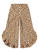 Pantaloni per bambina Molo Aretha marrone con stampa leopardata - Rubino Kids