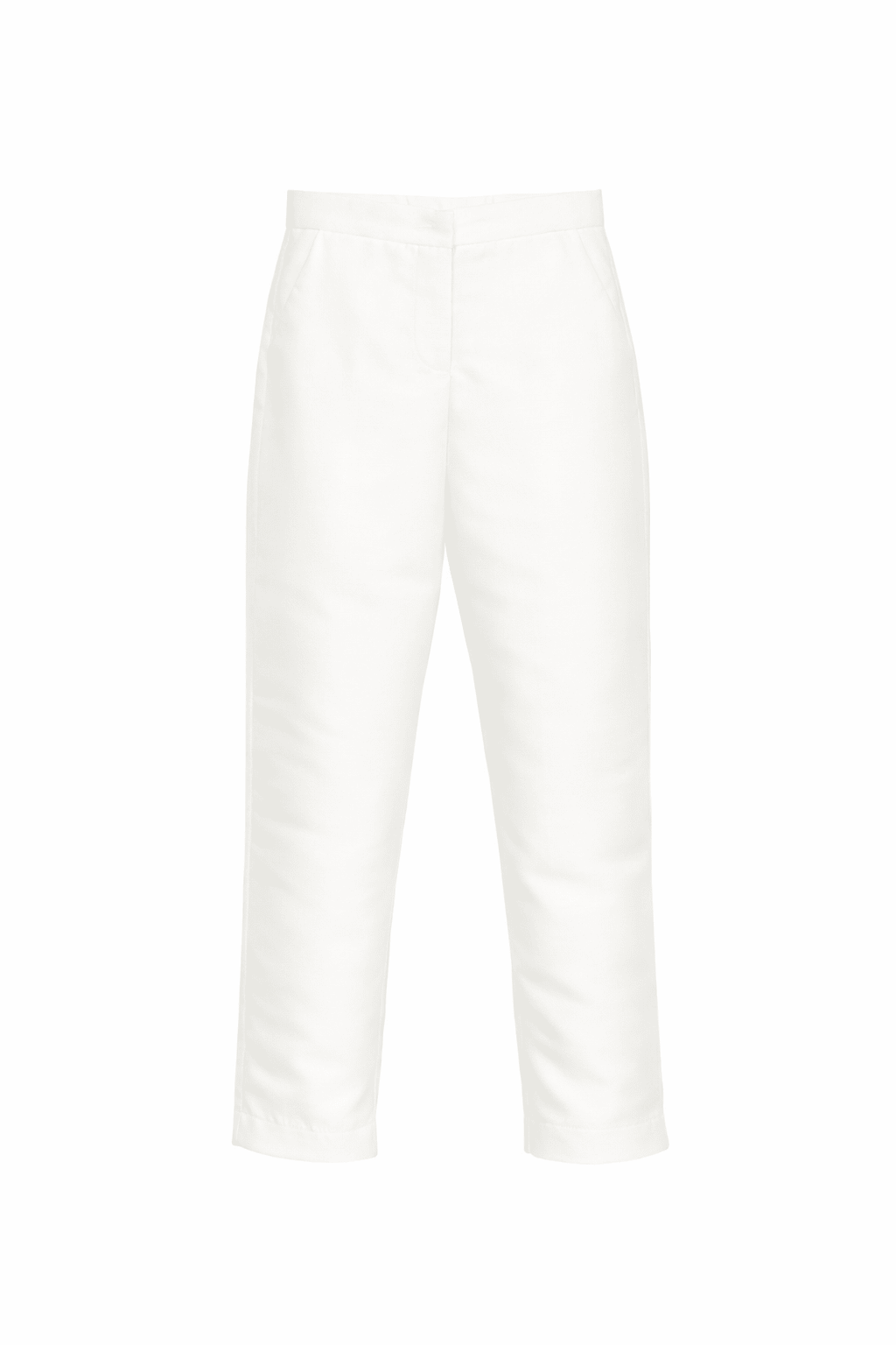 Pantaloni per bambina Simonetta bianco con tasche laterali - Rubino Kids