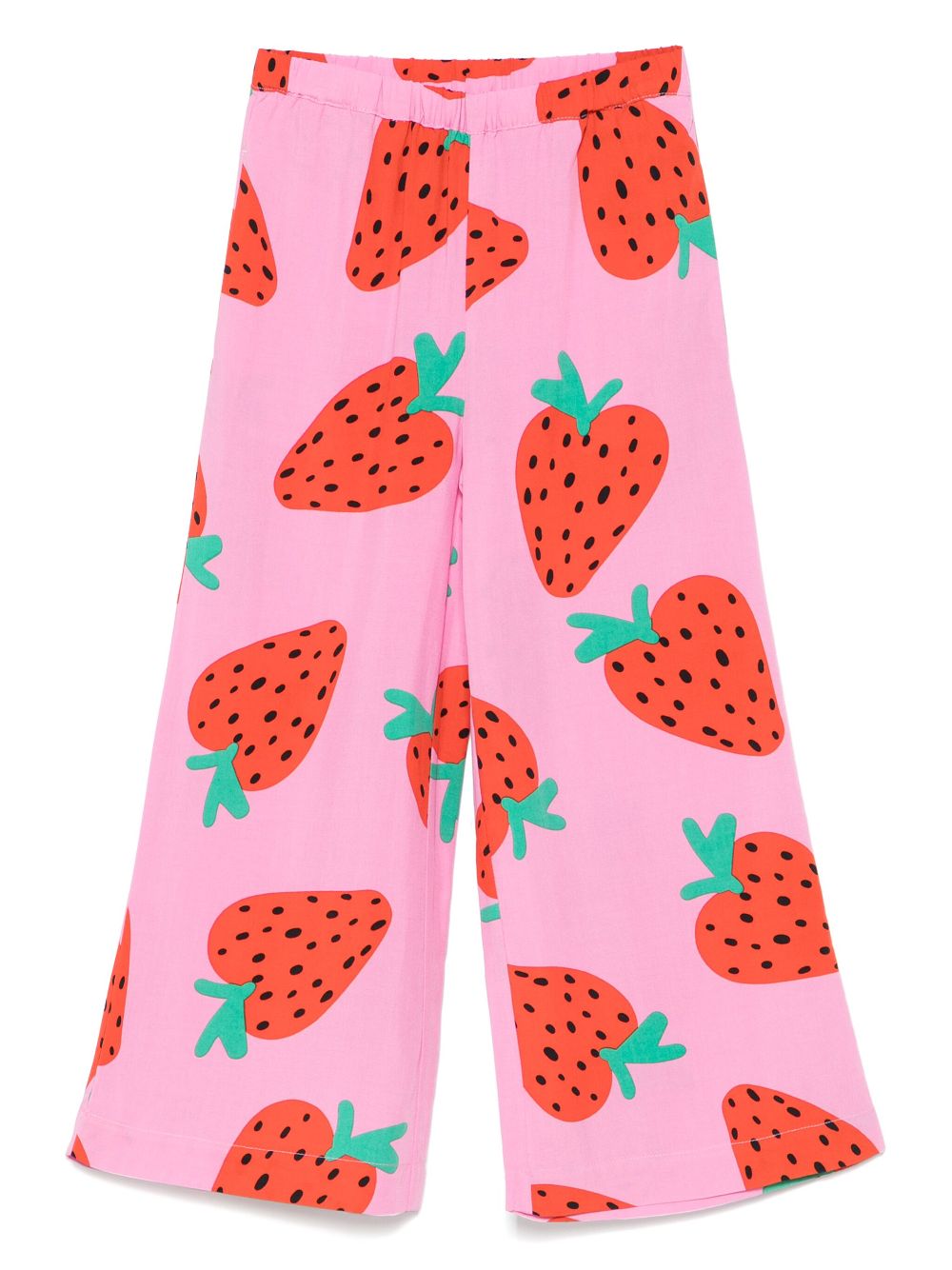 Pantaloni per bambina Stella McCartney Kids rosa con stampa frangole - Rubino Kids