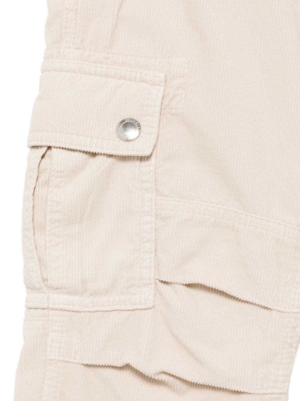 Pantaloni per bambino Brunello Cucinelli Kids beige a coste con tasche laterali - Rubino Kids