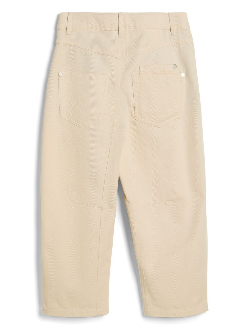 Pantaloni per bambino Brunello Cucinelli Kids beige con dettaglio a catena Monili - Rubino Kids