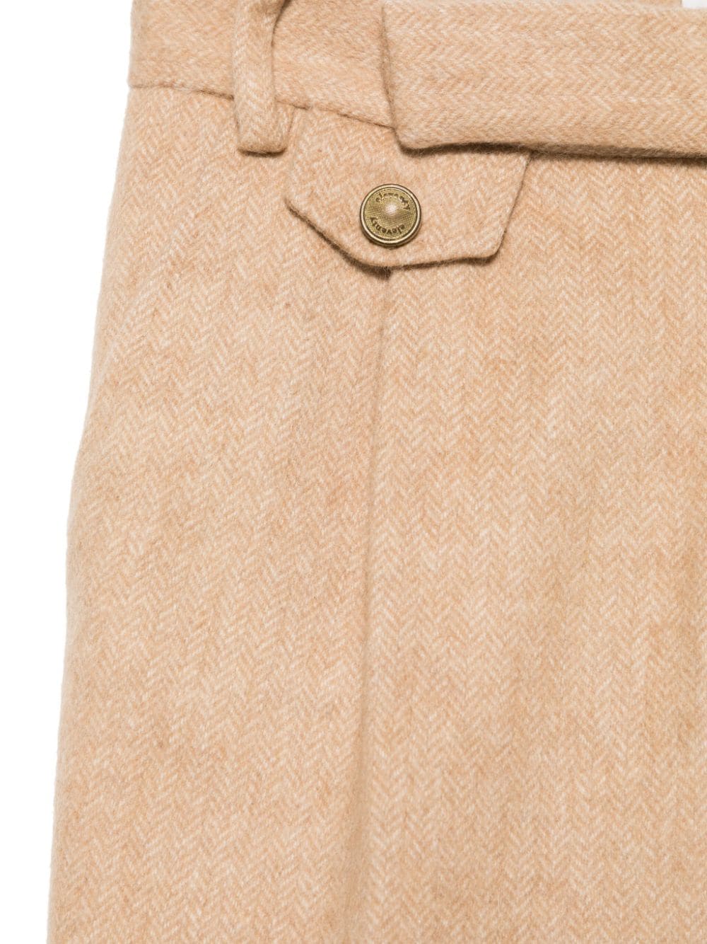 Pantaloni per bambino Eleventy Kids beige con motivo a spina di pesce - Rubino Kids