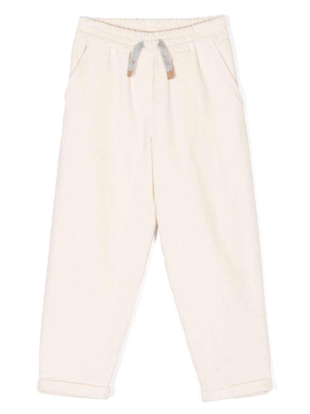 Pantaloni per bambino Eleventy Kids beige con velluto a coste - Rubino Kids