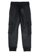 Pantaloni per bambino Emporio Armani Kids blu con stampa all - over - Rubino Kids