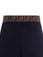 Pantaloni per bambino Fendi Kids blu con dettaglio logo sul retro - Rubino Kids