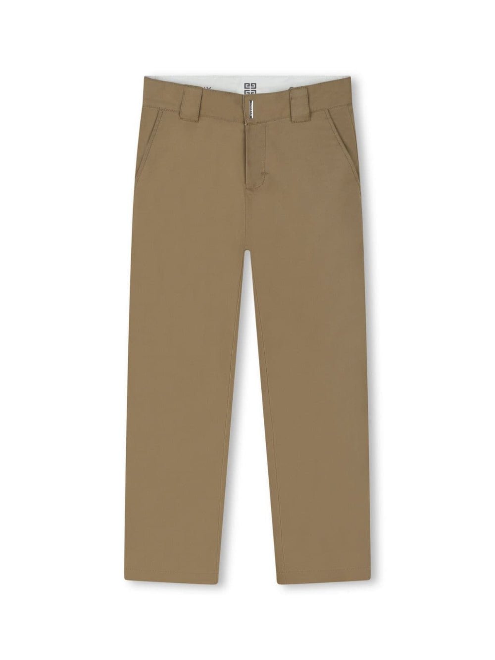 Pantaloni per bambino Givenchy Kids beige con placca logo - Rubino Kids