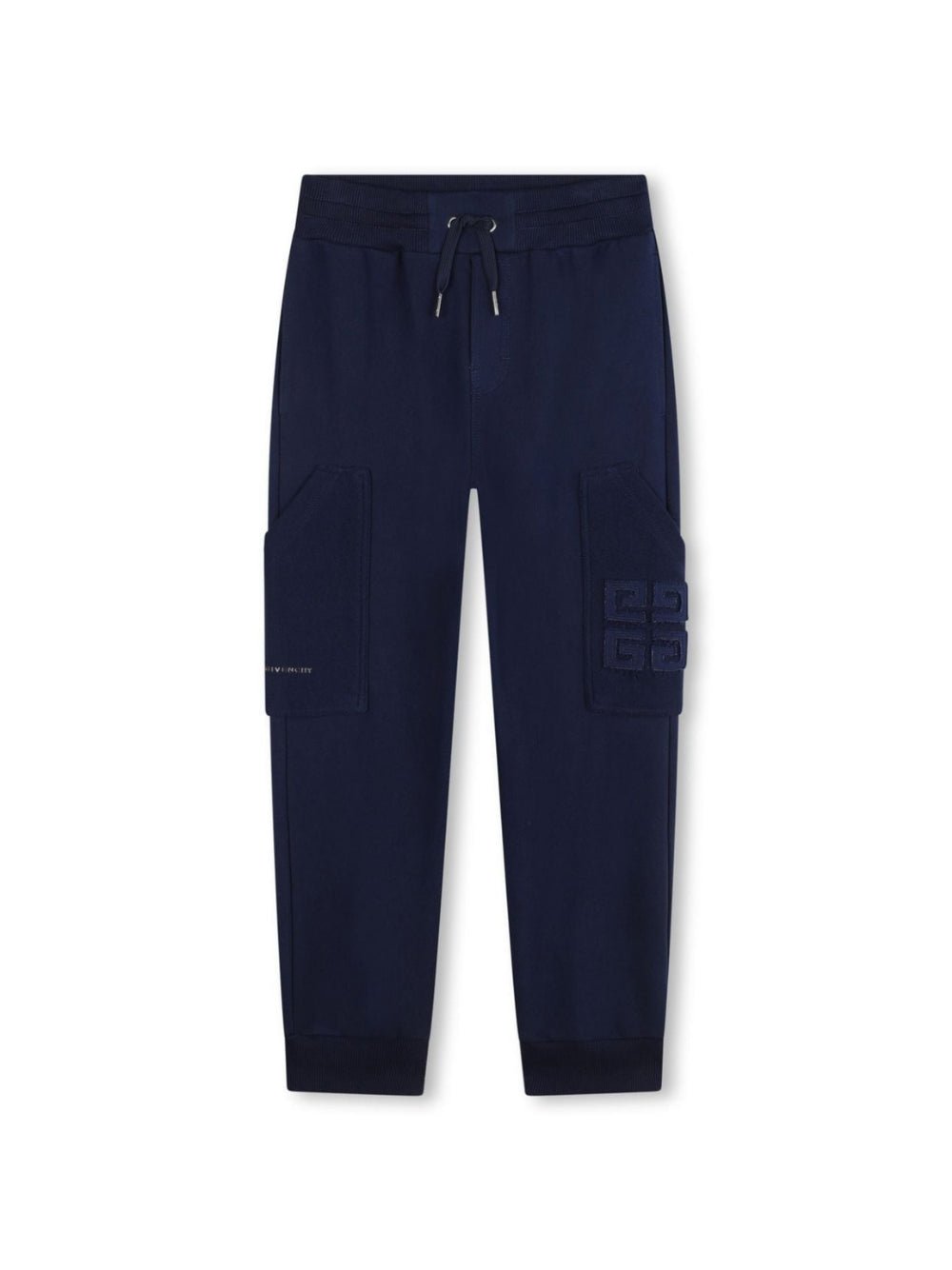 Pantaloni per bambino Givenchy Kids blu con caratteristico motivo 4G - Rubino Kids