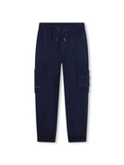 Pantaloni per bambino Givenchy Kids blu con caratteristico motivo 4G - Rubino Kids