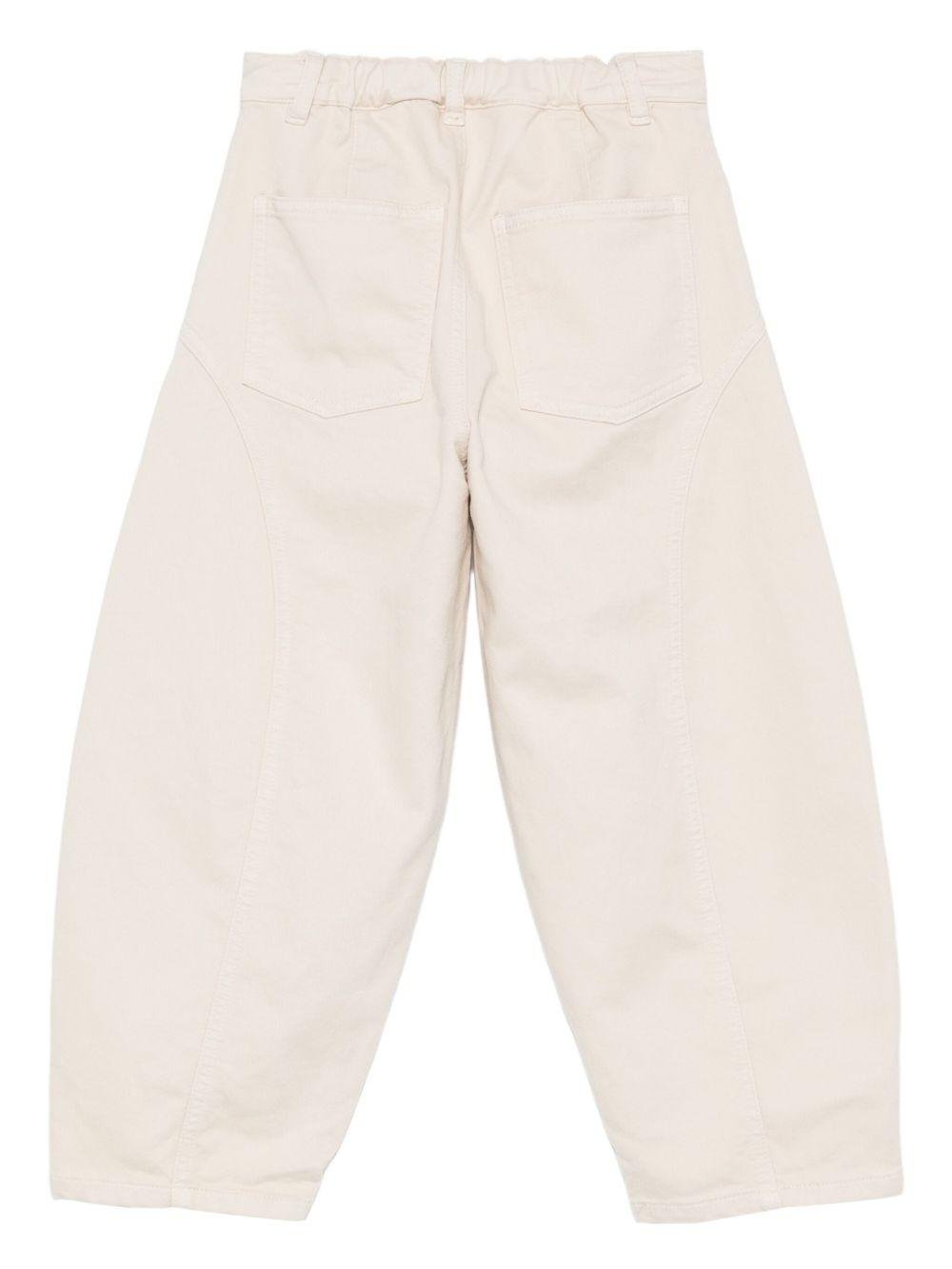 Pantaloni per bambino Il Gufo beige con tasche curve - Rubino Kids