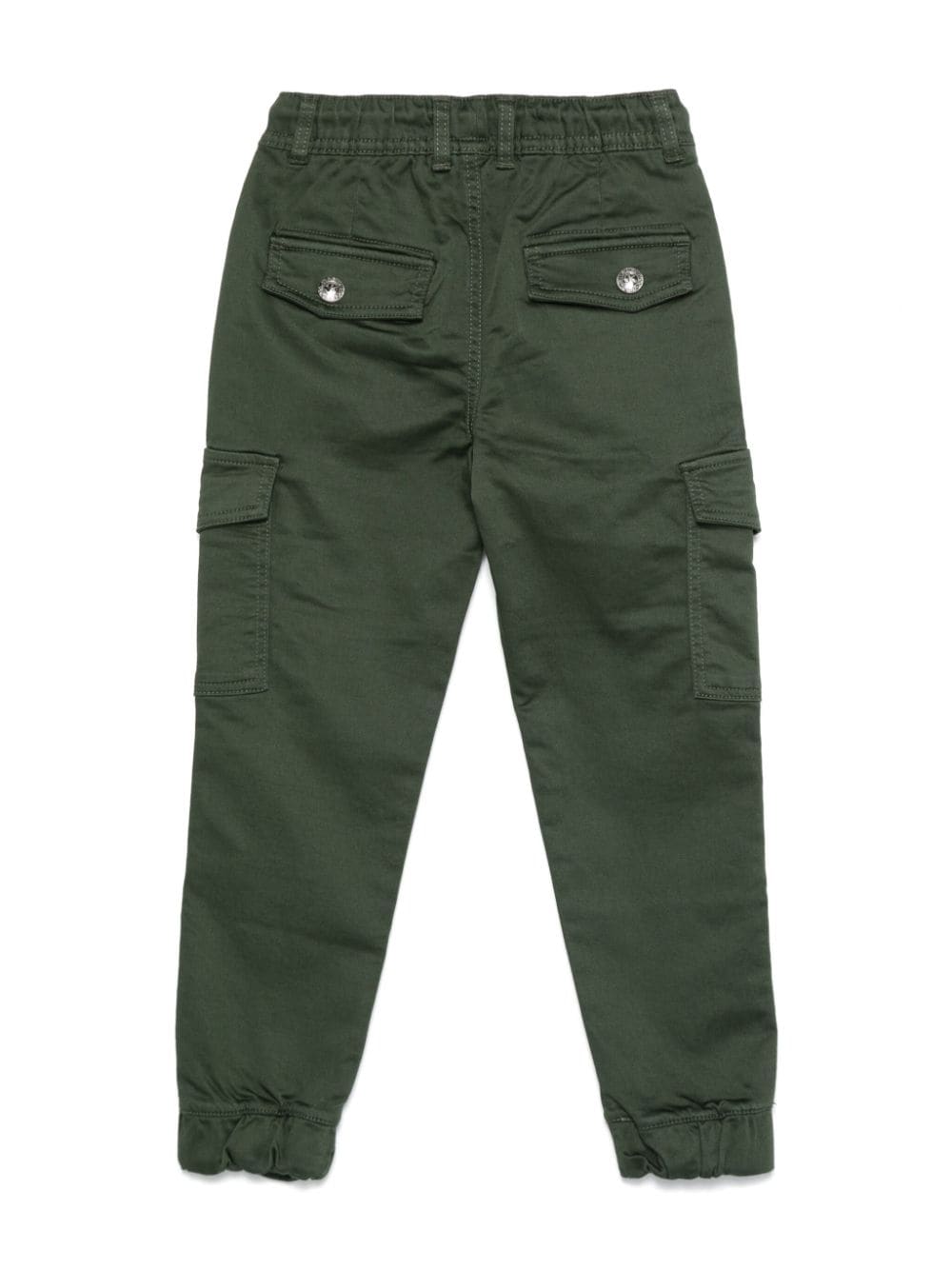 Pantaloni per bambino John Richmond Junior verde con logo ricamato - Rubino Kids