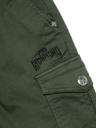 Pantaloni per bambino John Richmond Junior verde con logo ricamato - Rubino Kids