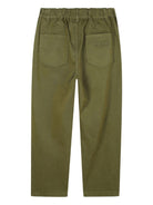 Pantaloni per bambino Kenzo Kids verdi con dettagli plissettati - Rubino Kids