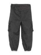 Pantaloni per bambino MSGM Kids grigio modello cargo affusolato - Rubino Kids