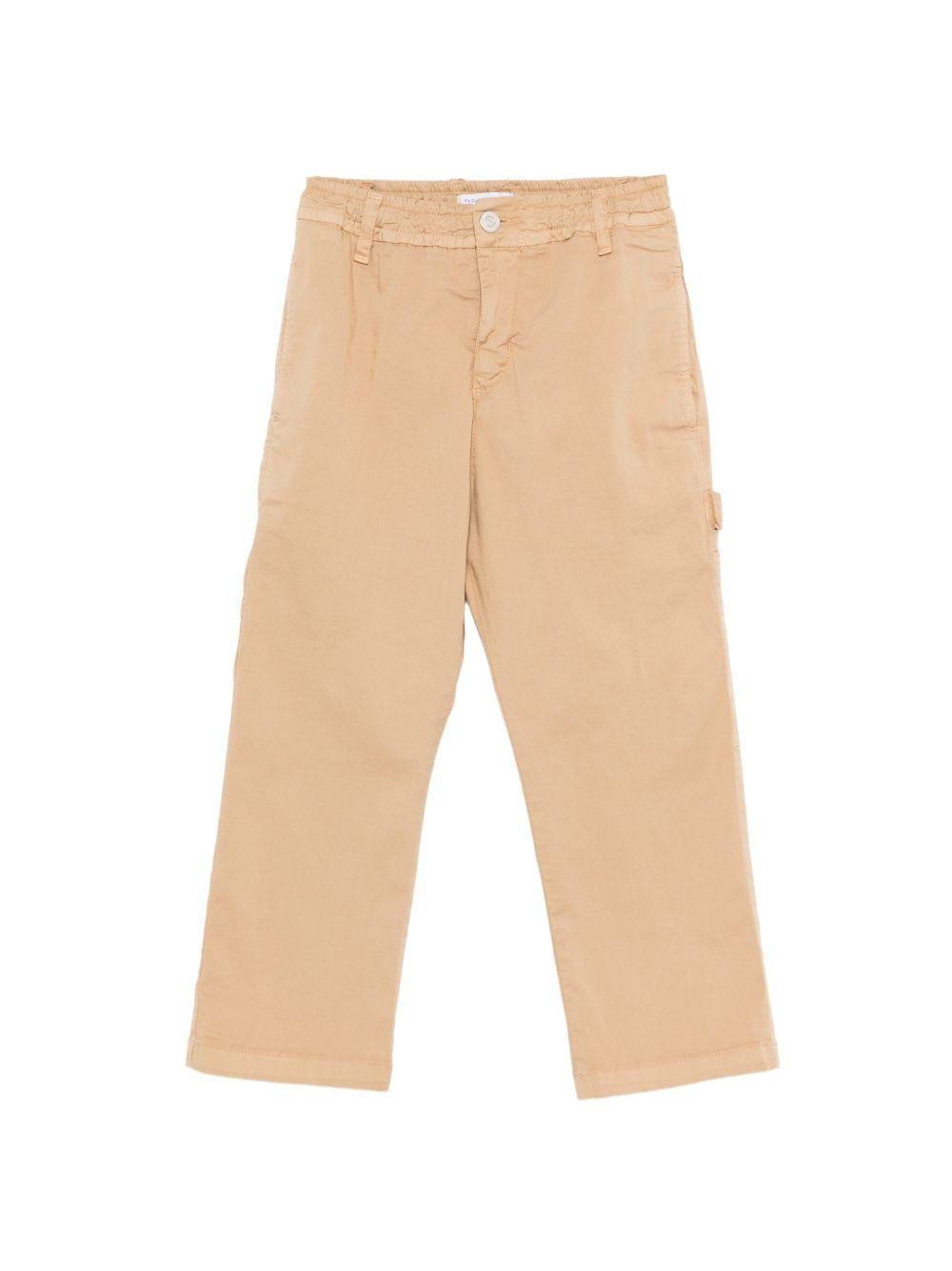 Pantaloni per bambino Paolo Pecora Kids beige elasticizzati - Rubino Kids