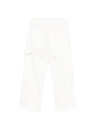 Pantaloni per bambino Paolo Pecora Kids bianco elasticizzati - Rubino Kids