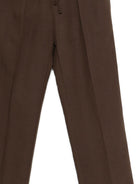Pantaloni per bambino Paolo Pecora Kids marrone con coulisse - Rubino Kids