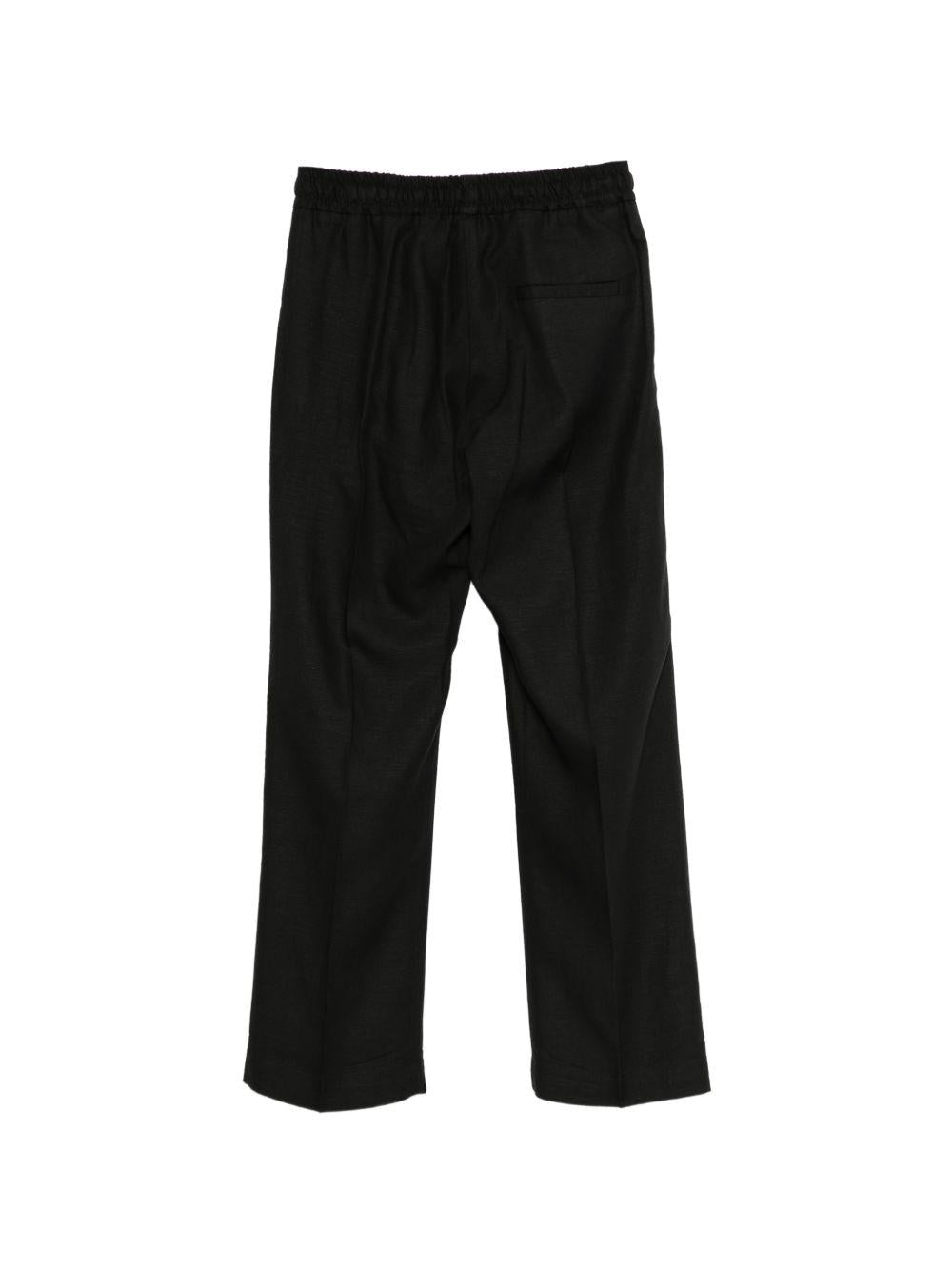 Pantaloni per bambino Paolo Pecora Kids nero con coulisse - Rubino Kids