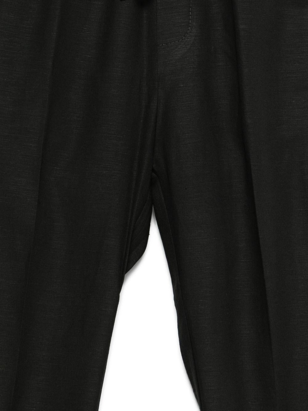 Pantaloni per bambino Paolo Pecora Kids nero con coulisse - Rubino Kids