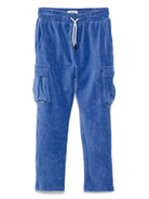 Pantaloni per bambino Scotch & Soda blu modello cargo a coste - Rubino Kids