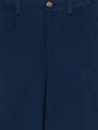 Pantaloni per bambino Trussardi Junior blu con passanti per cintura - Rubino Kids