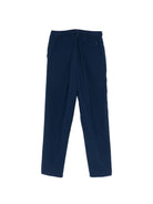 Pantaloni per bambino Trussardi Junior blu con passanti per cintura - Rubino Kids