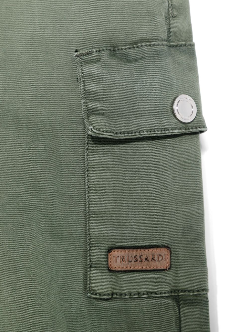 Pantaloni per bambino Trussardi Junior verde modello cargo - Rubino Kids