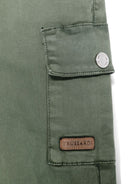 Pantaloni per bambino Trussardi Junior verde modello cargo - Rubino Kids