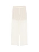 Pantaloni per donna ALYSI bianchi con vita alta plissettata - Rubino Kids