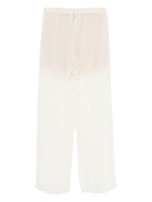 Pantaloni per donna ALYSI bianchi con vita alta plissettata - Rubino Kids