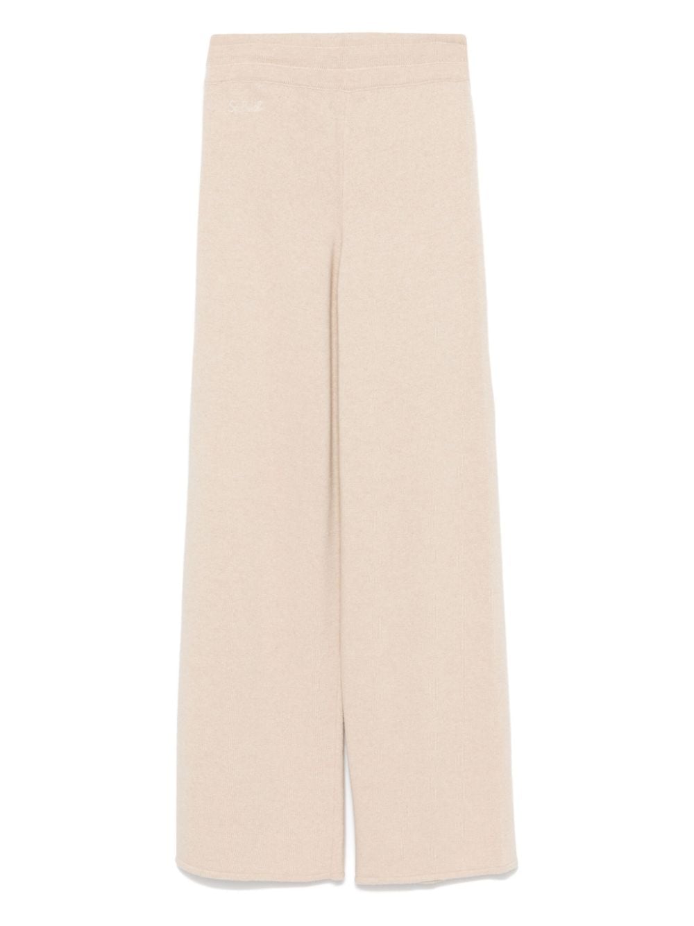 Pantaloni per donna MC2 Saint Barth Cambon beige lavorato a maglia - Rubino Kids