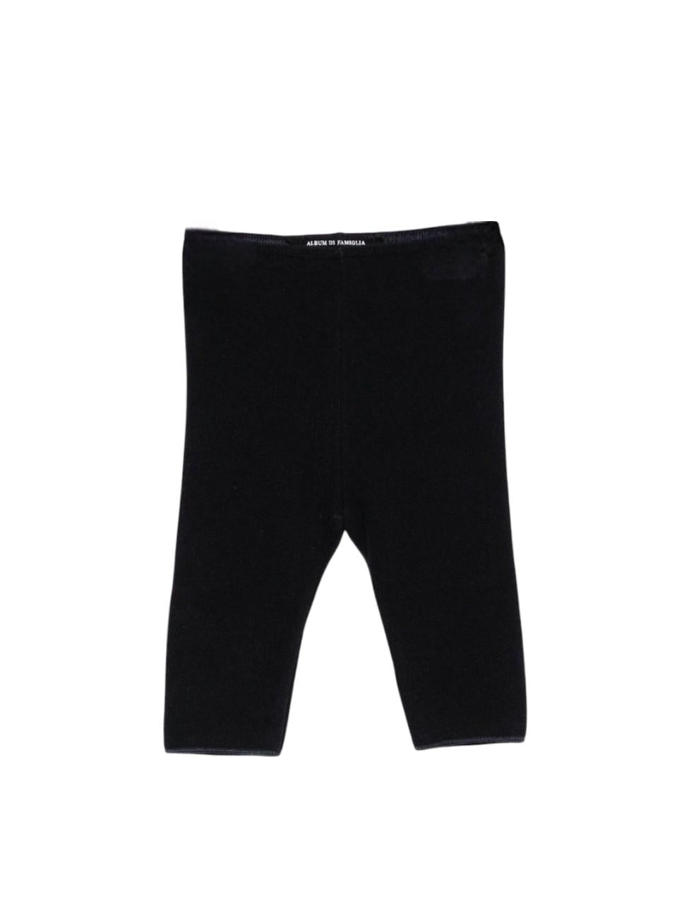 Pantaloni per neonata Album Di Famiglia Kids neri con elastico in vita - Rubino Kids