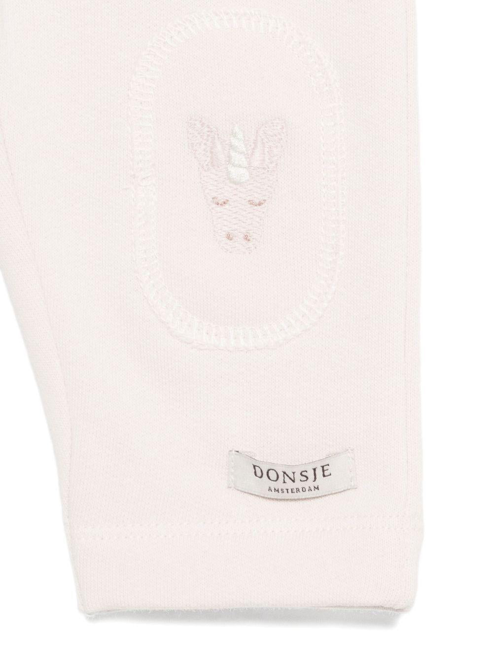 Pantaloni per neonata Donsje bianchi con motivo unicorno - Rubino Kids
