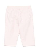 Pantaloni per neonata Fendi Kids rosa con elastico in vita - Rubino Kids