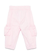 Pantaloni per neonata Monnalisa rosa modello cargo - Rubino Kids