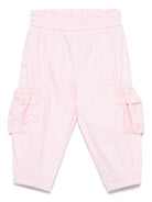 Pantaloni per neonata Monnalisa rosa modello cargo - Rubino Kids