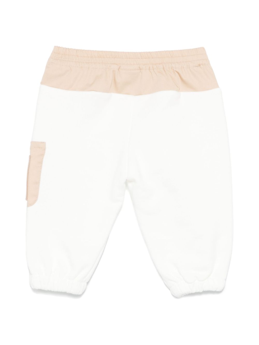 Pantaloni per neonati Fendi Kids bianco con tasca con logo sulla gamba - Rubino Kids