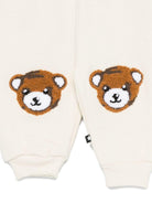 Pantaloni per neonati Molo bianco con ricamo orsetto - Rubino Kids
